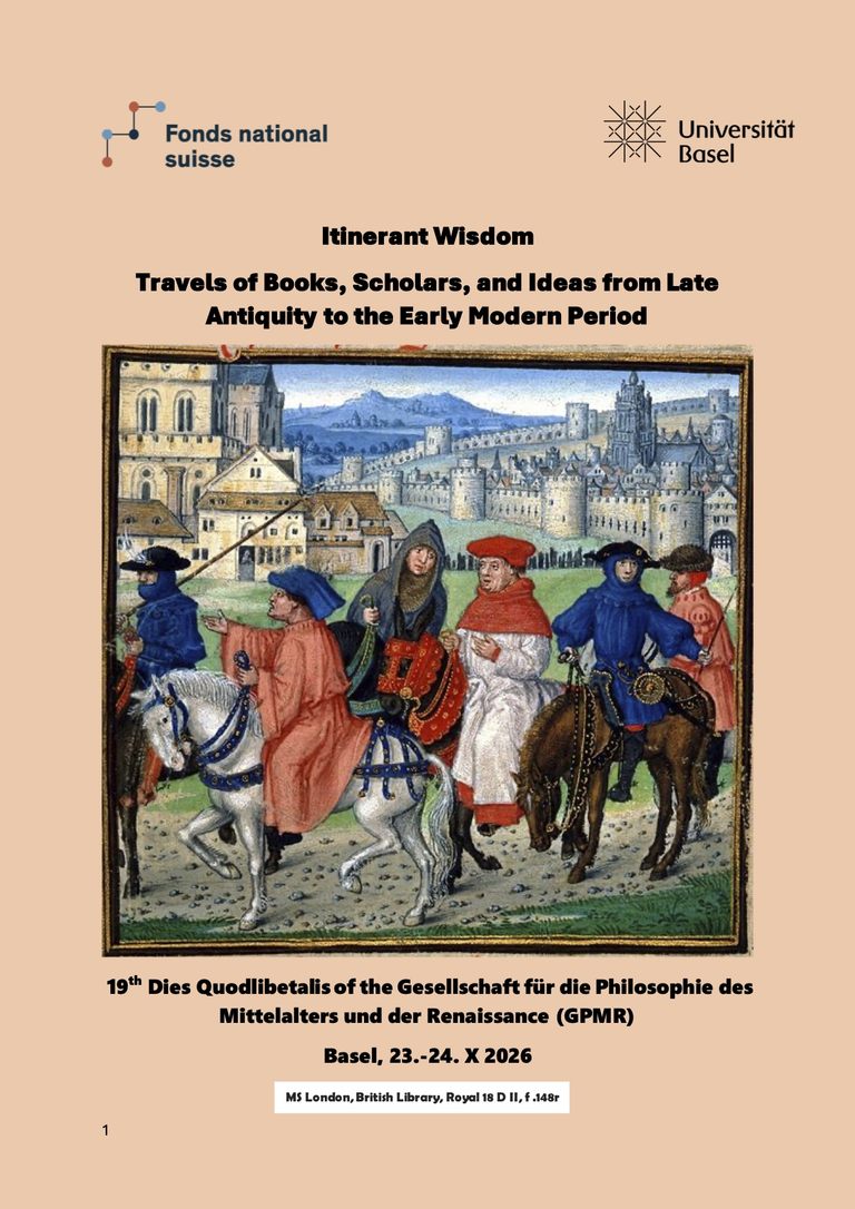 Itinerant Wisdom. Travels of Books, Scholars, and Ideas from Late Antiquity to the Early Modern Period